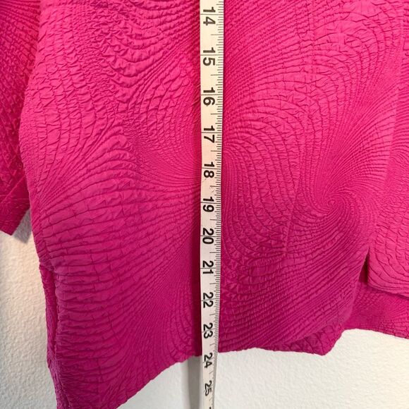 Ali Miles Pink Crinkle Blazer Jacket Size Petite Small - Picture 5 of 9
